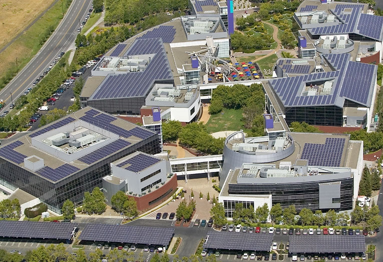 An aerial view of the Blue Oak Campus.